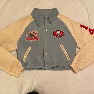 NFL Bomber Jacket - Blue and Cream